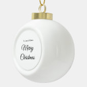 Vrolijk Kerstmis voeg naam tekst aangepaste famili Keramische Bal Ornament (Rechts)
