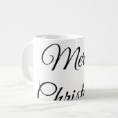 Vrolijk Kerstmis voeg naam tekst aangepaste famili Koffiemok (Voorkant links)