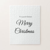 Vrolijk Kerstmis voeg naam tekst aangepaste famili Legpuzzel (Verticaal)