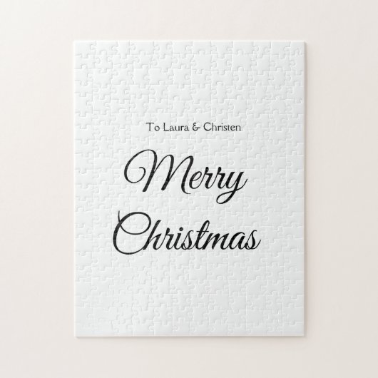 Vrolijk Kerstmis voeg naam tekst aangepaste famili Legpuzzel (Verticaal)
