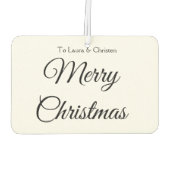 Vrolijk Kerstmis voeg naam tekst aangepaste famili Luchtverfrisser (Achterkant)