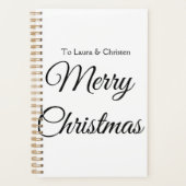 Vrolijk Kerstmis voeg naam tekst aangepaste famili Planner (Voorkant)