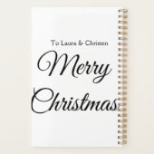 Vrolijk Kerstmis voeg naam tekst aangepaste famili Planner (Achterkant)