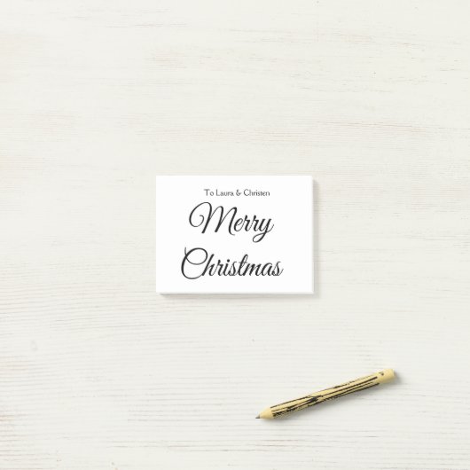 Vrolijk Kerstmis voeg naam tekst aangepaste famili Post-it® Notes (Op bureau)
