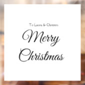 Vrolijk Kerstmis voeg naam tekst aangepaste famili Raamsticker (Vel 2)