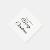 Vrolijk Kerstmis voeg naam tekst aangepaste famili Servet (Hoek)