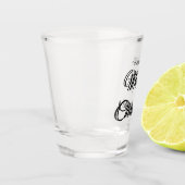 Vrolijk Kerstmis voeg naam tekst aangepaste famili Shot Glas (Links)