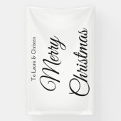 Vrolijk Kerstmis voeg naam tekst aangepaste famili Spandoek (Verticaal)