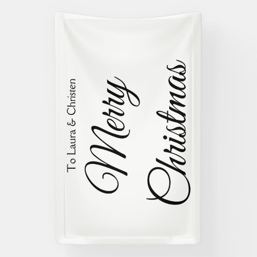 Vrolijk Kerstmis voeg naam tekst aangepaste famili Spandoek (Verticaal)