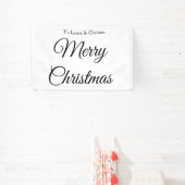 Vrolijk Kerstmis voeg naam tekst aangepaste famili Spandoek (Insitu)