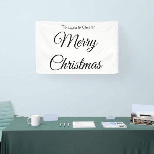 Vrolijk Kerstmis voeg naam tekst aangepaste famili Spandoek (Beurs)