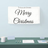 Vrolijk Kerstmis voeg naam tekst aangepaste famili Spandoek (Beurs)