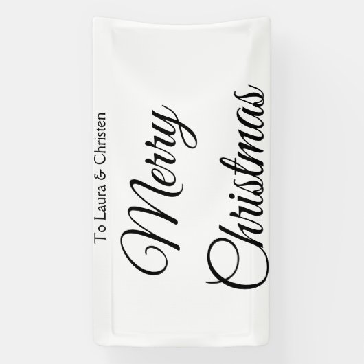 Vrolijk Kerstmis voeg naam tekst aangepaste famili Spandoek (Verticaal)