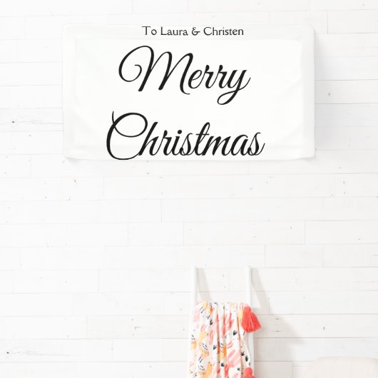 Vrolijk Kerstmis voeg naam tekst aangepaste famili Spandoek (Insitu)