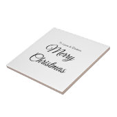 Vrolijk Kerstmis voeg naam tekst aangepaste famili Tegeltje (Zijkant)