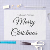 Vrolijk Kerstmis voeg naam tekst aangepaste famili Tissuepapier (Craft)