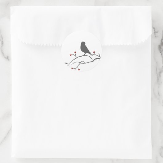 Vrolijk Kerstmis Vogelkooi Sticker (Tas)