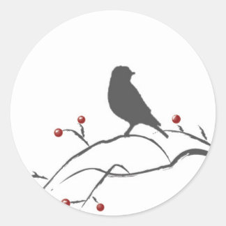 Vrolijk Kerstmis Vogelkooi Sticker