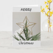 VROLIJK "KERSTMIS" VOOR EEN "GLANZENDE STER" KAART (Gele Bloem)