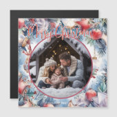 Vrolijk Kerstmis Waterverf Decoratieve Foto (Voorkant / Achterkant)