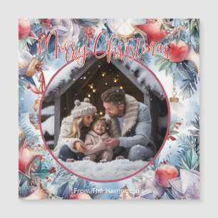 Vrolijk Kerstmis Waterverf Decoratieve Foto