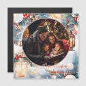 Vrolijk Kerstmis Waterverf Decoratieve Foto (Voorkant / Achterkant)