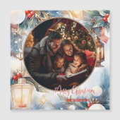 Vrolijk Kerstmis Waterverf Decoratieve Foto (Voorkant)