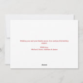 Vrolijk Kerstmis Waterverf groen non-foto Feestdagenkaart (Achterkant)