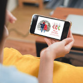 Vrolijk Kerstmis Waterverf Kousen Foto Collage Feestdagenkaart