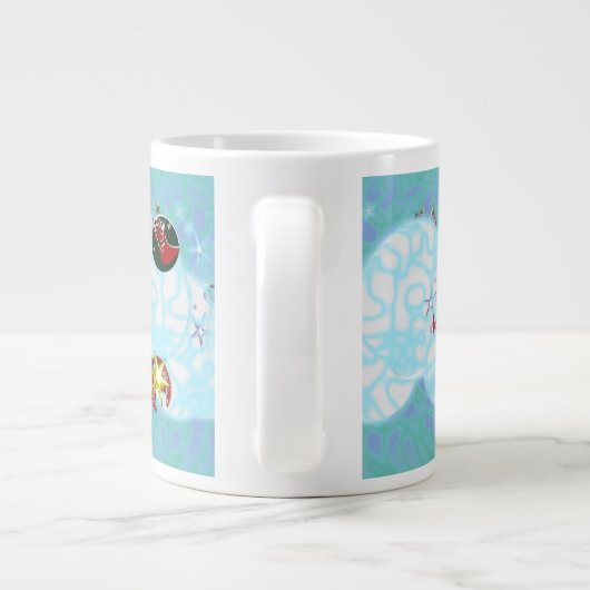 Vrolijk Kerstmis Wind Sinterklaas sok Grote Koffiekop (Achterkant)