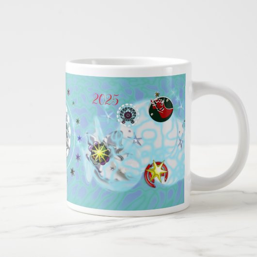 Vrolijk Kerstmis Wind Sinterklaas sok Grote Koffiekop (Rechts)