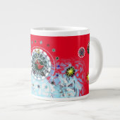 Vrolijk Kerstmis Wind Sinterklaas sok Grote Koffiekop (Voorkant rechts)