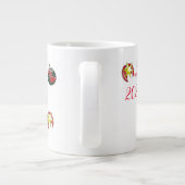 Vrolijk Kerstmis Wind Sinterklaas sok Grote Koffiekop (Achterkant)