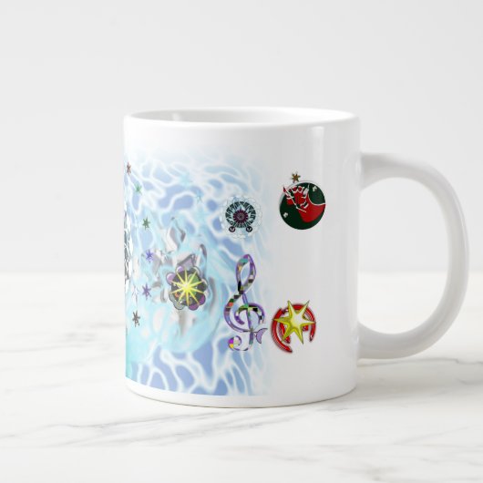 Vrolijk Kerstmis Wind Sinterklaas sok Grote Koffiekop (Rechts)