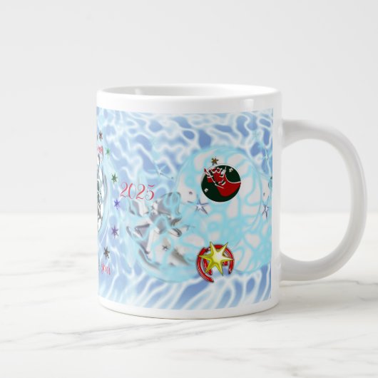 Vrolijk Kerstmis Wind Sinterklaas sok Grote Koffiekop (Rechts)