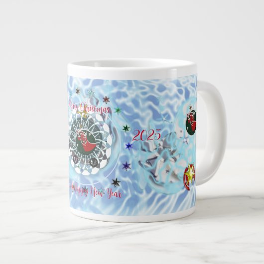 Vrolijk Kerstmis Wind Sinterklaas sok Grote Koffiekop (Voorkant rechts)