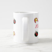 Vrolijk Kerstmis Wind Sinterklaas sok Grote Koffiekop (Achterkant)