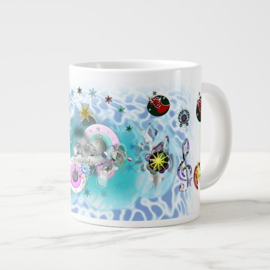 Vrolijk Kerstmis Wind Sinterklaas sok Grote Koffiekop (Voorkant rechts)