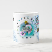 Vrolijk Kerstmis Wind Sinterklaas sok Grote Koffiekop (Voorkant)