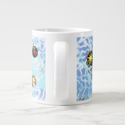 Vrolijk Kerstmis Wind Sinterklaas sok Grote Koffiekop (Achterkant)