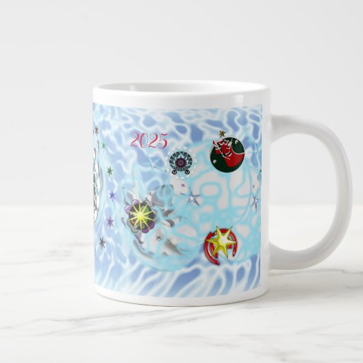 Vrolijk Kerstmis Wind Sinterklaas sok Grote Koffiekop (Rechts)