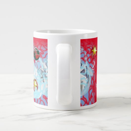 Vrolijk Kerstmis Wind Sinterklaas sok Grote Koffiekop (Achterkant)