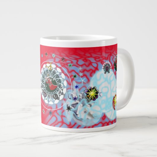 Vrolijk Kerstmis Wind Sinterklaas sok Grote Koffiekop (Voorkant rechts)