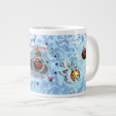 Vrolijk Kerstmis Wind Sinterklaas sok Grote Koffiekop (Voorkant rechts)