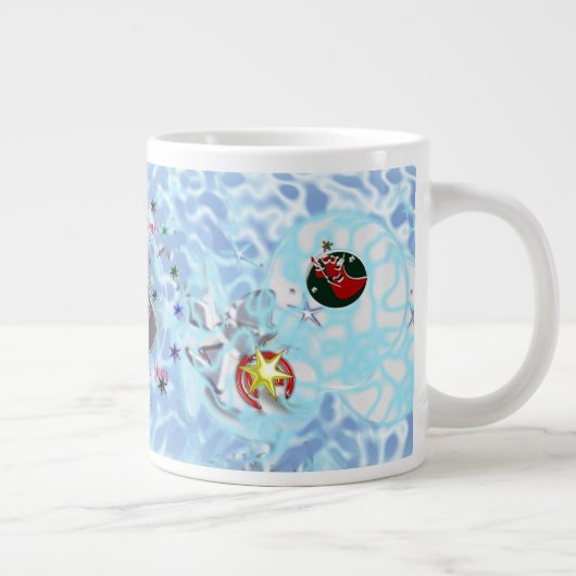 Vrolijk Kerstmis Wind Sinterklaas sok Grote Koffiekop (Rechts)