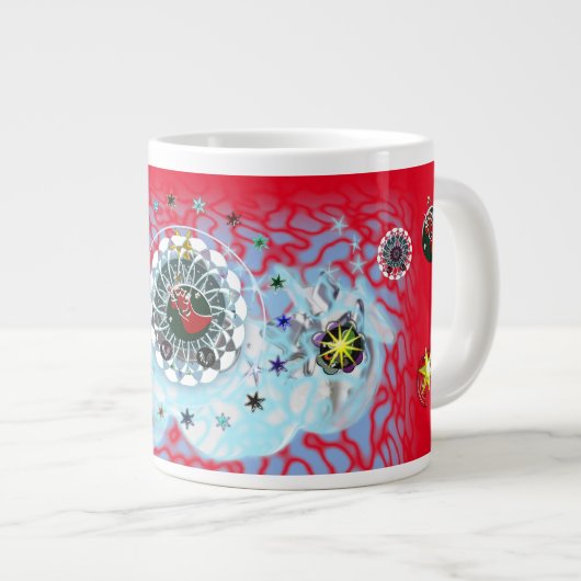 Vrolijk Kerstmis Wind Sinterklaas sok Grote Koffiekop (Voorkant rechts)