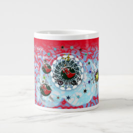 Vrolijk Kerstmis Wind Sinterklaas sok Grote Koffiekop