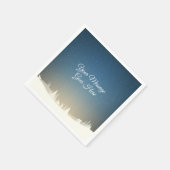 Vrolijk Kerstmis Winter Sneeuw Scene Gepersonalise Servet (Hoek)