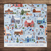 Vrolijk Kerstmis Winter Wonderland Familie Keepsak Legpuzzel