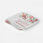 Vrolijk Kerstmis winterbessen Papieren borden Papieren Bordje (Gebogen)